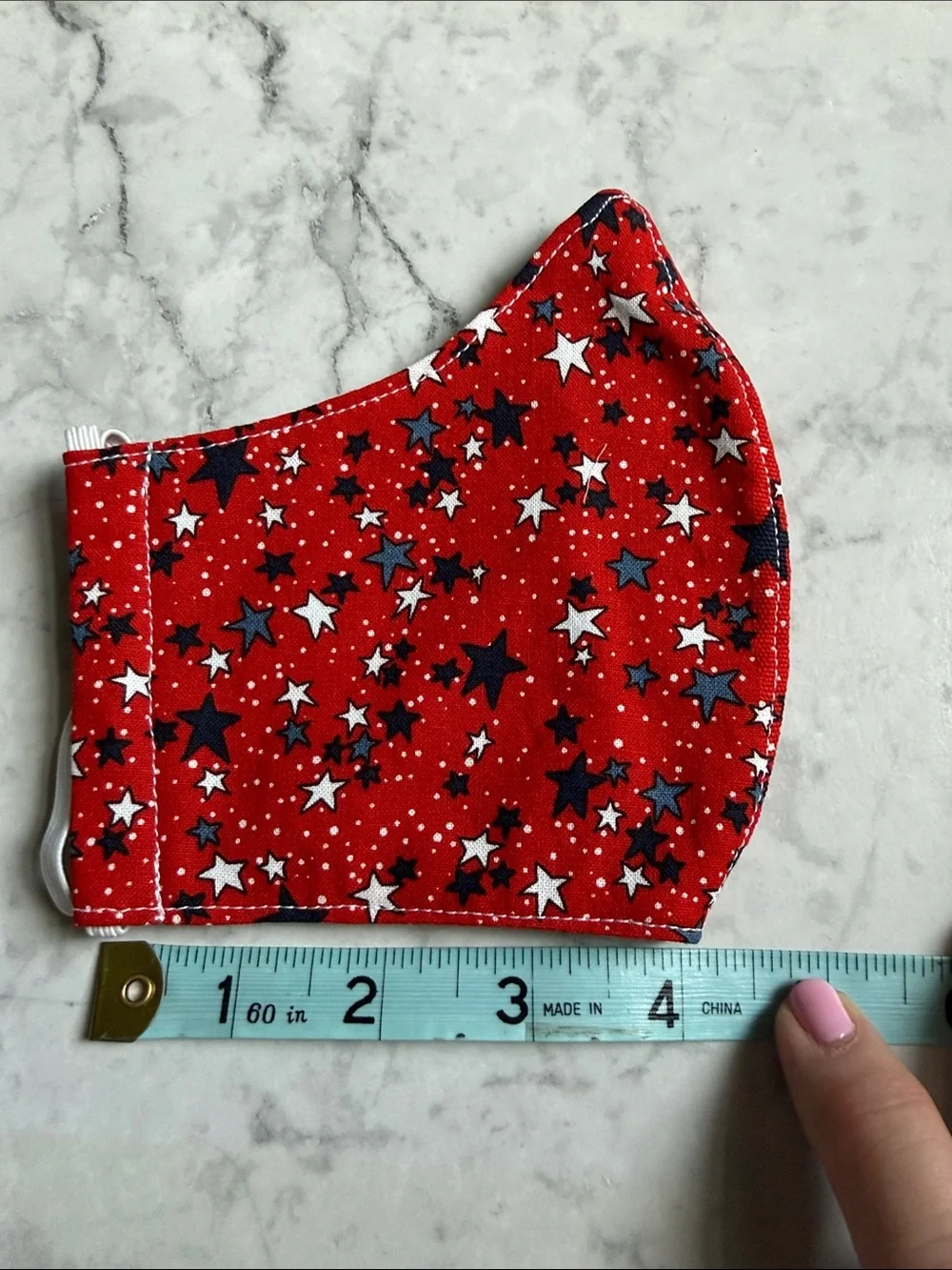 Women/teen Red Star Print Face Mask
